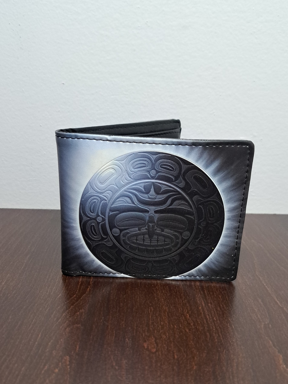 Black Aztec Medallion Men's Bifold Wallet